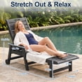 thumbnail image 6 of MINDYES Outdoor Chaise Lounge Chair, Adjustable Pool Lounge Chair, Patio Recliner for Poolside and Backyard, Black, 6 of 8