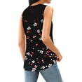 thumbnail image 6 of Fewfanhot Women's Floral Print Sleeveless Tank Top, Hawaiian Flower Pattern Casual Blouse, Lightweight Summer Crew Neck Camisole, S-2XL, 6 of 6
