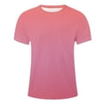 thumbnail image 4 of T-Shirts for Men Clearance under $5 Short Sleeved Round Neck Printed T-shirt Hot Pink L, 4 of 4