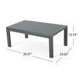 thumbnail image 5 of Table Basse en Aluminium pour Usage Extérieur, Table Basse Rectangulaire Résistante aux Intempéries pour Patio, Jardin Ou Balcon, Design Moderne en Gris, 5 of 5