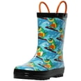 thumbnail image 1 of Landchief Toddler Rain Boots, Kids Rain Boots Waterproof Rubber Boots for Girls and Boys with Fun Patterns and Easy-On Handles, Size 3, Skateboard Croc, 1 of 7