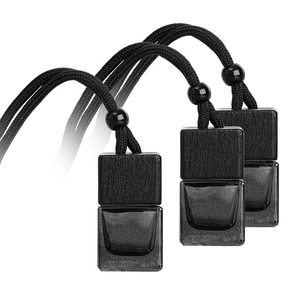 FashionCha 3x Car Bottles Empty Hanging Ornaments Car Air black