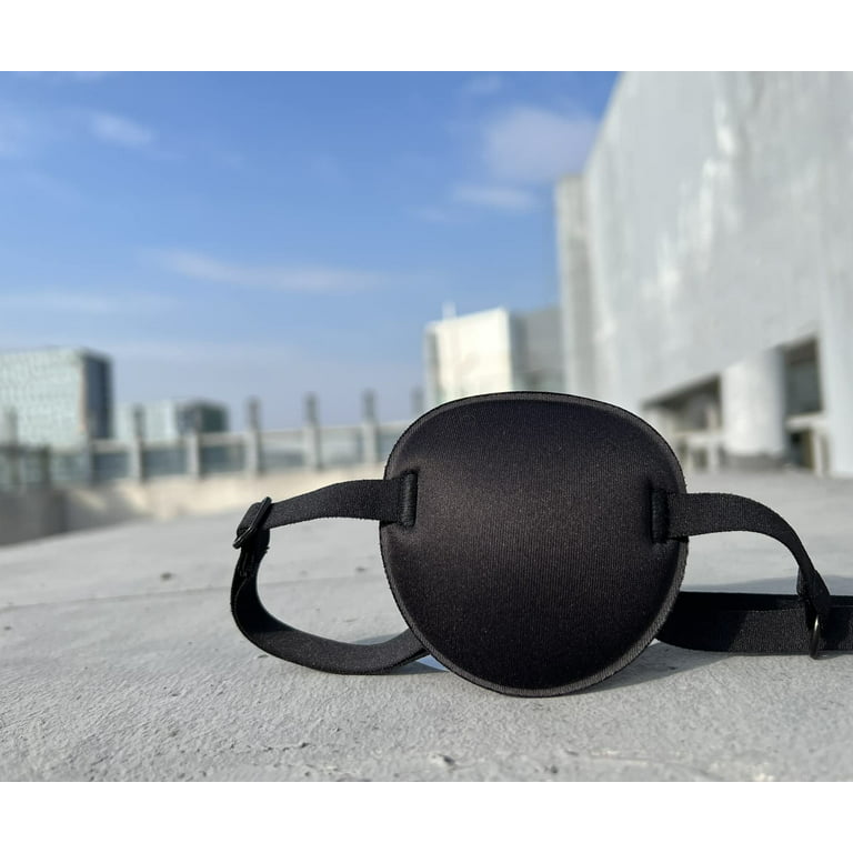 Leather Eye Patch Pirate Black / Elastic