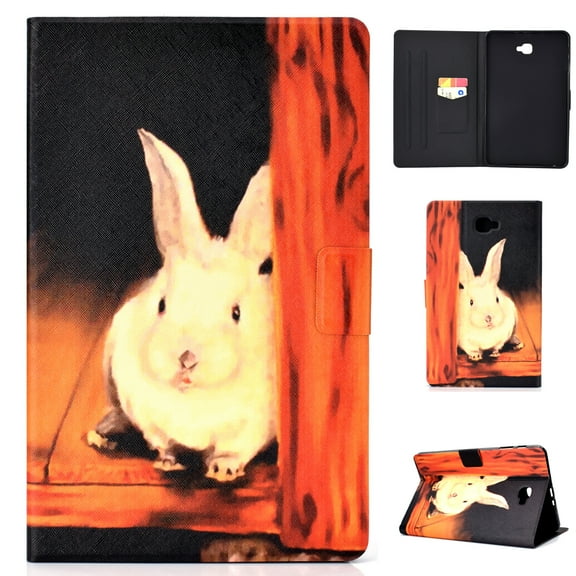 Case for Samsung Galaxy Tab A 10.1-inch SM-T580 Tablet, Allytech Smart Folio Stand Shell Cover with Auto Sleep Wake Feature for Samsung Galaxy Tab A 10.1-inch SM-T580, Rubbit