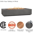 thumbnail image 4 of Real Flame Aegean 70" Rectangle Steel Propane or Natural Gas Fire Pit Table in Weathered Slate, 4 of 9