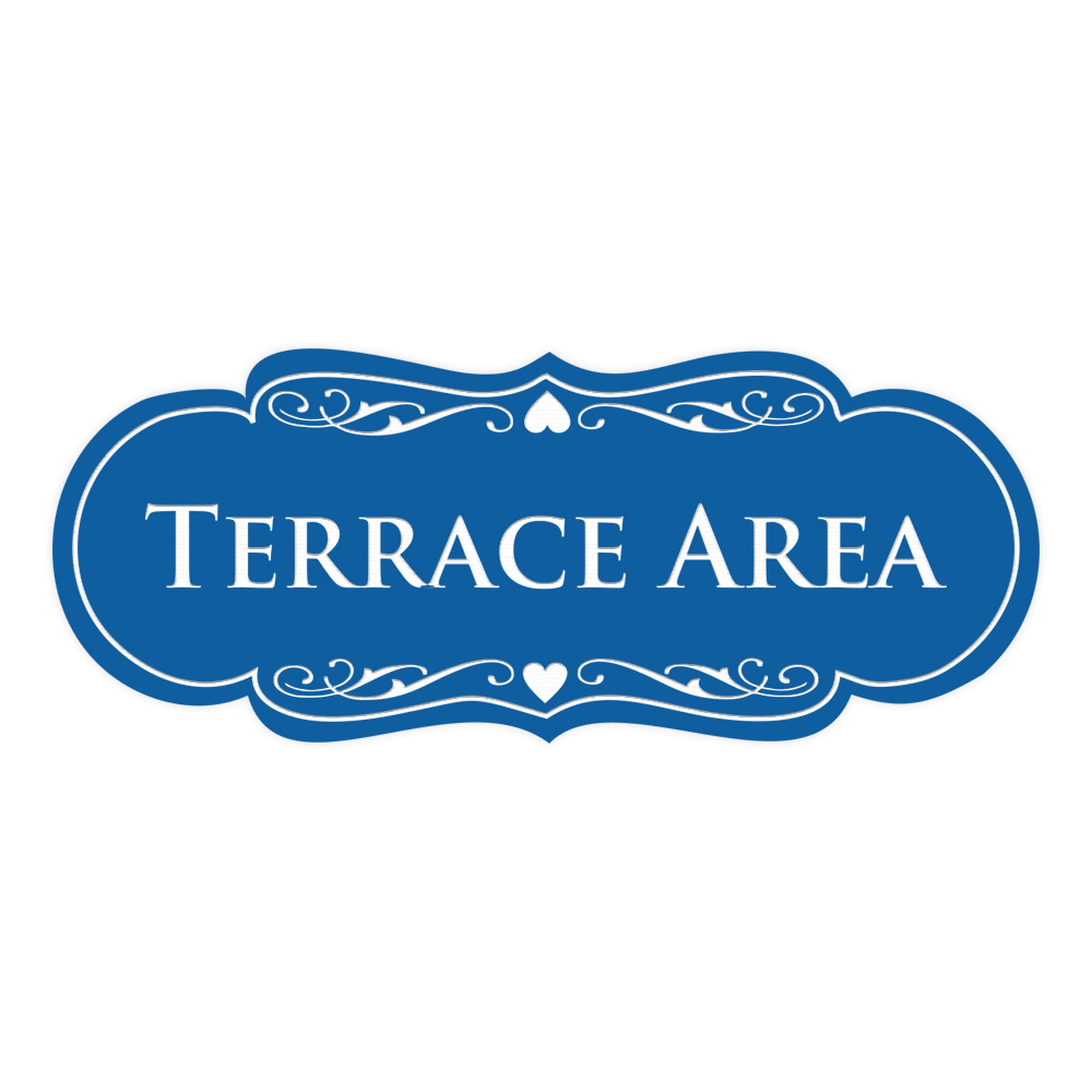 Signs ByLITA Designer Terrace Area Sign (Blue) - Medium