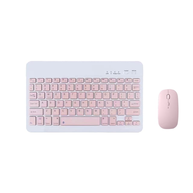 Ensemble Clavier et Souris Sans Fil Bluetooth 3.0 Compatible avec iOS Android Windows Portée 10 m Clavier 7 Pouces Rechargeable 150 mAh