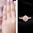 thumbnail image 4 of Rosec Jewels IGI Certified Lab Grown Pink Diamond Engagement Ring - 1 Carat - Fancy Pink Color and VS1 Clarity - Vintage Pink Diamond Ring, 14K Yellow Gold, US 9.00, 4 of 9