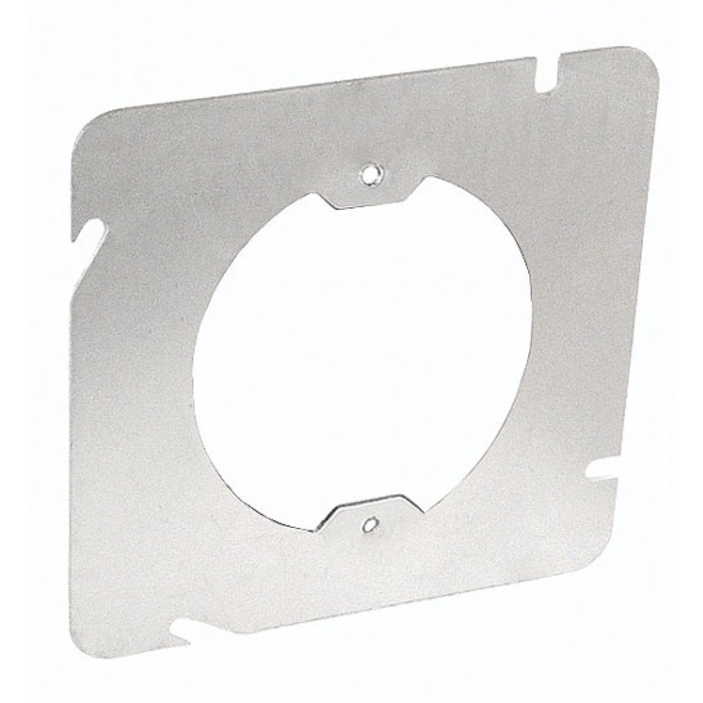 2 Pcs, 411/16 Square to Round Device Ring, Flat, Steel Used to Mount