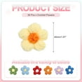 thumbnail image 2 of Uxcell Crochet Flowers, Applique Flowers for Craft Sewing Crochet Flowers Appliques Embellishments Light Yellow/Orange, 2 of 6