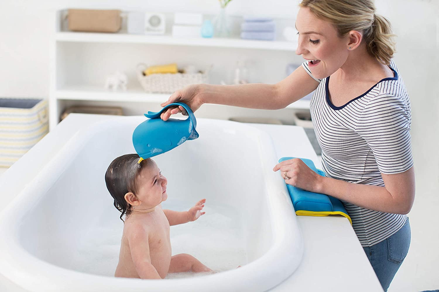 skip hop moby bath set blue