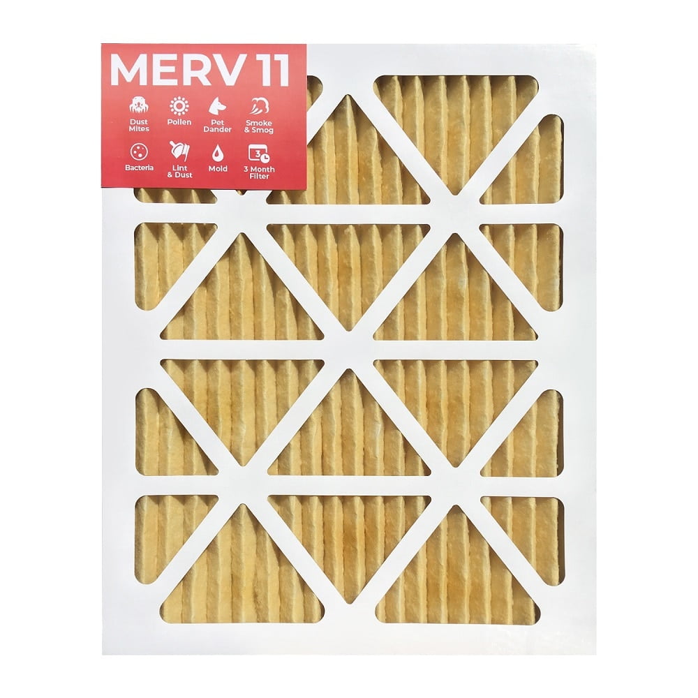 16x20x1 MERV 11 ( MPR 1000 ) Pleated AC Furnace Air Filter 12 Pack