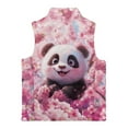 thumbnail image 5 of Uorisanigo Fleece Vest for Boys Girls Soft and Lightweight Sleeveless Jacket Kawaii Panda Cherry Blossom Fuzzy Full Zipper Outwear Waistcoat Fall Fashion Outfits Clothes Kids Vests Jackets, 5 of 7