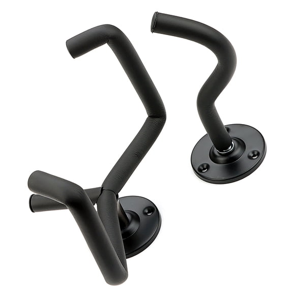 HIAKDOFT 1 Set of Universal Guitar Wall Mount Hanger Black for Space Saving Music Rooms
