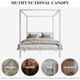 thumbnail image 6 of SHA CERLIN Queen Size Canopy Bed Frame with Metal Slats Support, White, 6 of 7