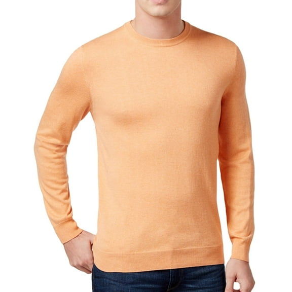 Club Room Mens Jersey Pullover Sweater, Orange, Small