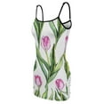 thumbnail image 5 of Ladies Elegant Sling Sleeveless Sexy Dress flowers, 5 of 6