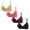Khaki,Pink,Wine,Black, variant on 4 Pack Women's Wireless Everyday Bra Lightly Lined Comfort Bra Light Lift and Support Wirefree Push Up Bra Full Coverage T-Shirt Bra