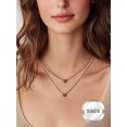 thumbnail image 3 of ChicSilver Initial Necklace for Women, 925 Sterling Silver Heart Letter Pendant, A-Z Alphabet Name Necklace, Gifts for Her, 3 of 9