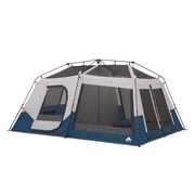 Ozark Trail 10 Person Family Instant Cabin Tent, 14 x 10 x 78, made with recycled materials, blue