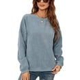 thumbnail image 2 of Sudadera de invierno para mujer Cuello redondo jersey de otoño NikouMX, 2 of 8