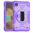 thumbnail image 4 of for Samsung Galaxy Tab A9+ 11.0" 2023 SM-X210 / SM-X215 / SM-X216 Rugged Shockproof Case, 360 Rotating Hand Strap & Stand, Shoulder Strap, TPU PC 3 Layers Multi-Functional Cover - Purple, 4 of 9