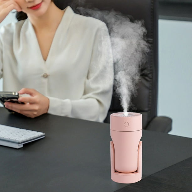  Portable Mini Humidifier, Colorful, Cool Mist, USB Powered.  Perfect for Bedroom, Office & Car (300ml, White) : Home & Kitchen