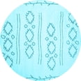 thumbnail image 1 of Ahgly Company Indoor Round Solid Light Blue Modern Area Rugs, 4' Round, 1 of 4