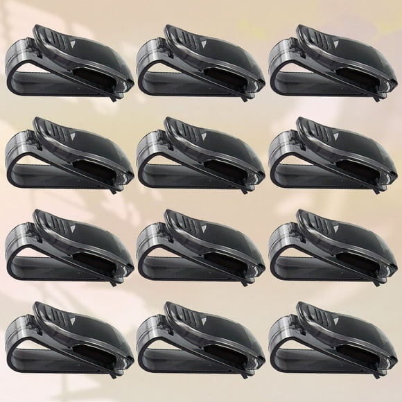 HEANUJJ Black 20Pcs Sunglass Clip for Car Visor with Scratch Prevention Included