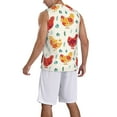 thumbnail image 2 of Naloa Flower Chicken Basketball Jersey Reversible Men's Mesh Athletic Sports Shirts Training Practice S-4XLMedium, 2 of 6