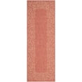 thumbnail image 3 of SAFAVIEH Courtyard Chole Floral Bordered Indoor/Outdoor Runner Rug, 2'7" x 8'2", Terracotta/Beige, 3 of 7