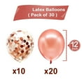 thumbnail image 2 of 30 Pack 12 inch Rose Gold Latex Confetti Balloons, Rose Gold Balloon Kit for Birthday Party Wedding Decoration, 2 of 8