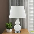 thumbnail image 2 of Abble Modern 2pcs Table Lamps Set with Beige Lamp Shade for Living Room and Bedroom -White, 2 of 8