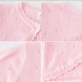 thumbnail image 5 of CPNG Toddler Girls Cardigan Shrug Sweater Bolero Shrug Baby Kids Hollow Out Long Sleeve Cropped Dress Up Button Cover Up Cropped Tops Closure Jacket Tops, 5 of 9