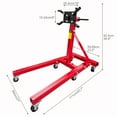 thumbnail image 2 of Jopath Engine Stand 2000LBS Capacity, 360 Degree Rotating Engine Run Stand with 6-Casters, 4 Adjustable arms Frame for Auto Repair, Vehicle Maintenance,Red, 2 of 8
