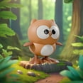 thumbnail image 3 of Wind-Up Jumping Owl Toy, Educational Mechanical Animal Toy for Children, STEM Learning Activity, Interactive Parent-Child Playtime, Safe Plastic Design for Ages 3+, 3 of 6