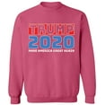 thumbnail image 2 of OXI Crewneck Sweatshirt - Trump 2020,Basic Casual Sweatshirts for Men's and Women Fleece Sweatshirt Long Sleeve- Safety Pink Small, 2 of 2