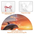 thumbnail image 4 of Yiaed Sunset Dancing Dolphin B Print Christmas Tree Skirt , Tree SkirtsTree Mat for Christmas Winter Holiday Indoor Decorations-36", 4 of 7