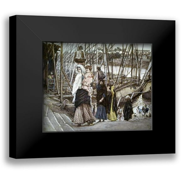 Tissot, James 14x12 Black Modern Framed Museum Art Print Titled - Sojourn In Egypt
