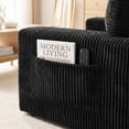 thumbnail image 5 of Leumius 91.7" Boneless Couches for Living Room,Plush Corduroy 3 Seater Sofa with Built-in Cup Holders and Side Storage Pocket,No Assembly,Black, 5 of 12