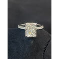 thumbnail image 3 of 3.80 Carats GIA Certified Radiant Cut Diamonds Solitaire Wedding Ring in Hallmark 18K White Gold, 3 of 13
