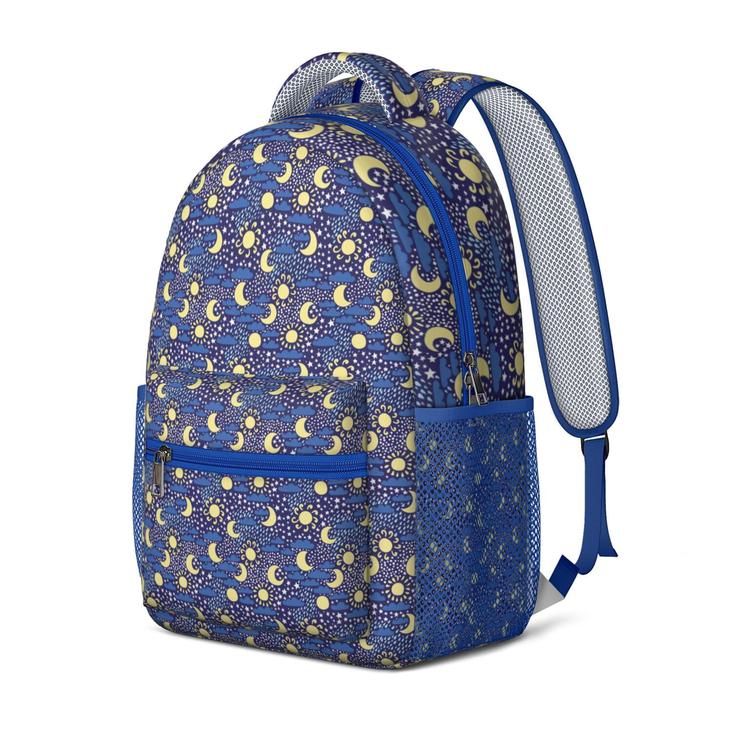 Space Themed School Backpack - Waterproof & Lightweight with Padded Straps, Cosmic Starry Night Design for Teenagers & Commuters