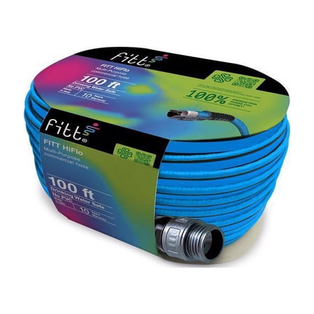 1 Pc, Fitt Hiflo 100 Ft. L Medium Duty Commercial Grade Lightweight Garden Hose