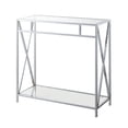 thumbnail image 1 of Table de Hall en Verre Chrome Oxford avec Étagère, 1 of 3