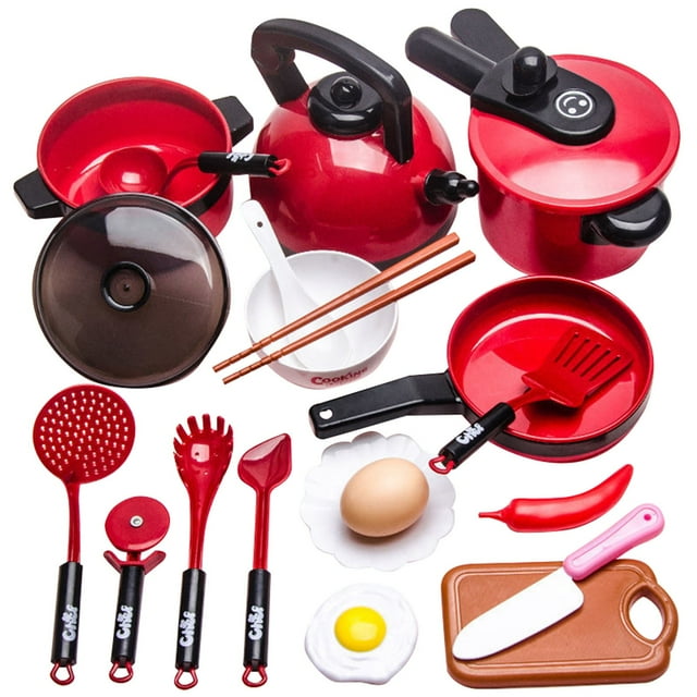 Children's Toys Kitchen Toy Set Plastic Simulation Children's Cooking Toy Pot Pot Utensils Cookware Player Toys Girl Boys