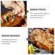 thumbnail image 4 of 20pcs Brochetas de acero inoxidable Bargadrones Bargadoras de carne Cocina Barbacovia Barbeyas Barbacoa reutilizable palitos, 4 of 4