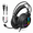 Black, variant on Gaming Headset with Microphone for PS4/PS5/Xbox/Switch/PC, Over-Ear Headphones, 50mm Drivers, Surround Sound, Noise-Cancelling Mic, 240g Lightweight Design, Tri-Color RGB Lighting, Wired Headset