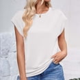 thumbnail image 2 of Xihbxyly Loose Summer Tops for Women Women Casual Basic T Shirts Loose Fit Crewneck Short Sleeve Summer Trendy Lightweight Soft Plus Size Tops, 2 of 7