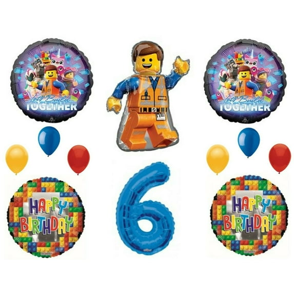 Legos 2 Movie 6th Birthday Party Balloons Decoration Supplies Sixth …