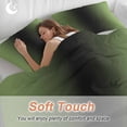 thumbnail image 4 of 3 Piece Dark Sea Green Black Ombre Duvet Cover Set Queen Size,Microfiber Comforter/Quilt Cover with Corner Ties and 2 Pillowcases,Modern Gradient Abstract Art All Season Bedding with Zipper Closure, 4 of 8